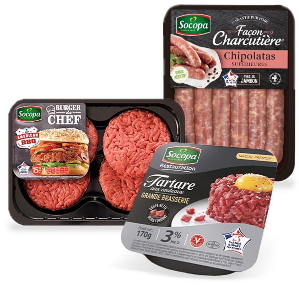 Visuel des produits phares de la marque Socopa