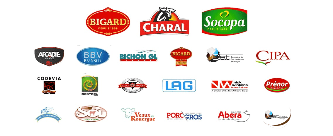 Bigard Distribution - Bigard - BBV Rungis - Bichon - Charal - CIPA - CODEVIA - Gallais Viandes - LAG - Socopa - Sovia - Nick Winters